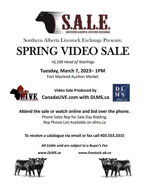 Calendar Details Southern Alberta Livestock Exchange